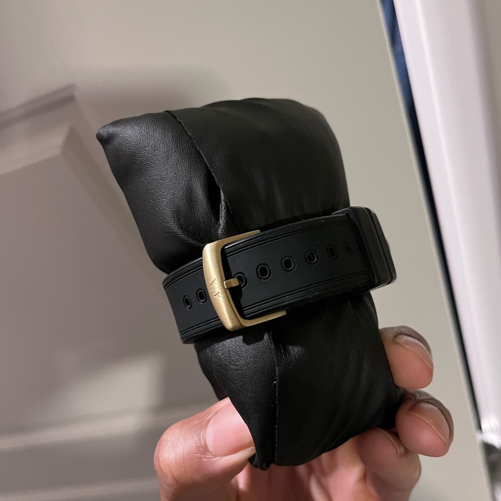 Armani Exchange Black and Gold Chronograph Men's Watch (Bluetooth capability) - Picture 3 of 4